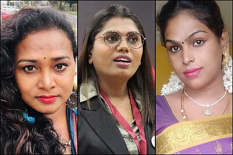 Trans activists Living Smile Vidya, Grace Banu and Negha
