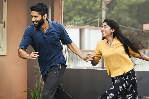 Naga Chaitanya and Sai Pallavi in the poster of Love Story