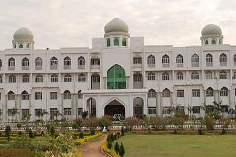 The main building on MANUU's campus