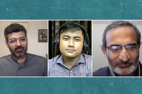 Sameer Raichur, Professor Srinivas SV and ASL sign interpreter