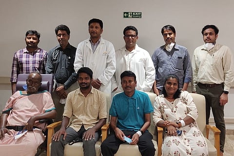 Patients and doctors after swap liver transplants