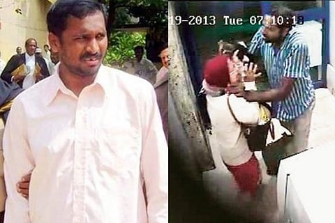 Madhukar Reddy and footage of him attacking woman
