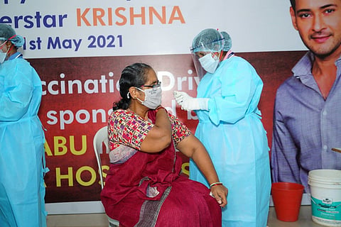 Vaccination drive at Burripalem village