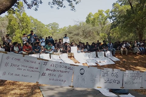 IISc students in Bengaluru hold hunger strike, demand hike in fellowships