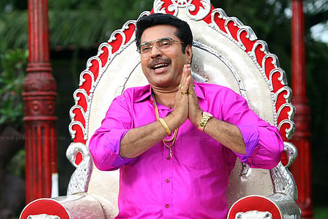 Mammootty in a still from Pranchiyettan and the Saint