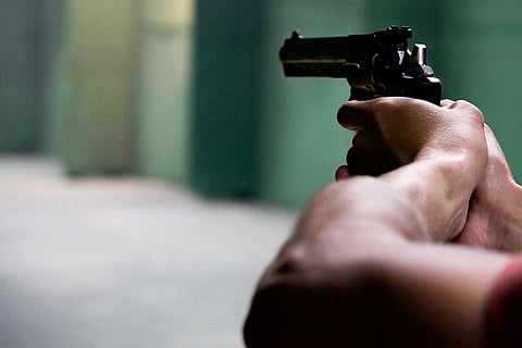 A gun