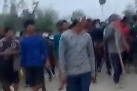 Still of men from Manipur in viral video