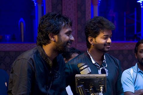 Cinematographer Manoj Paramahamsa and actor Vijay