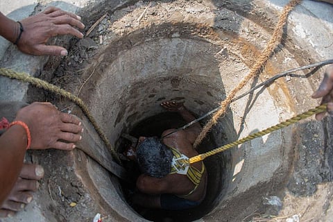 Representative image of manual scavenging