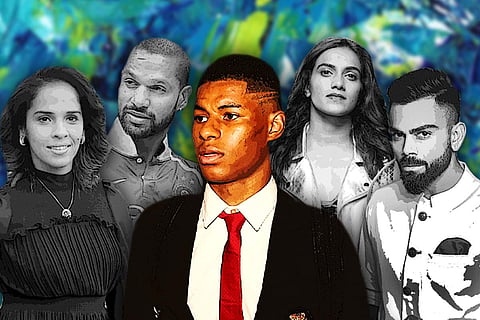 Rashford, Kohli, Dhawan, Sindhu, Saina Nehwal