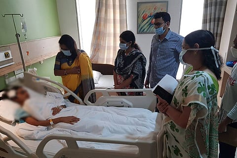 Hyderabad mayor visiting one of 12 school kids who was injured after falling on moving escalator