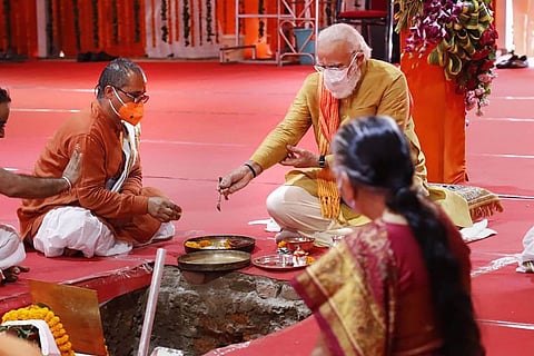PM Modi at Ram temple ground breaking ceremony