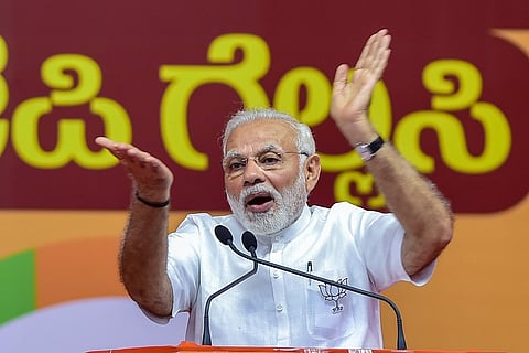 Congress, JD(S) in pre-poll alliance, pretending to fight: PM Modi