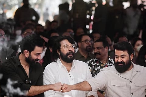 Photos of Mammootty, Mohanlal and Prithviraj from ‘Barroz’ launch go viral