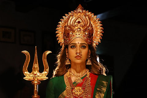 New stills of Nayanthara from ‘Mookuthi Amman’ go viral