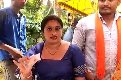 Ambika, a college lecturer and the district coordinator of the Durga Vahini, a Hindutva group