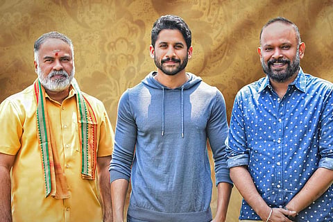 producer Srinivasaa Chitturi, actor Naga Chaitanya, and director Venkat Prabhu