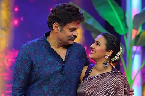 Naga Babu and Niharika Konidela