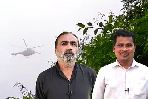 A collage of Naseer and Joe, who captured last moments of the IAF chopper that crashed in Nilgiris