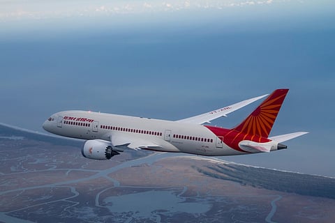 Air India playing flying in air