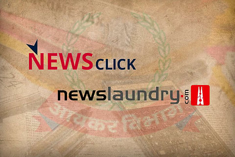 NewsClick and Newslaundry logos