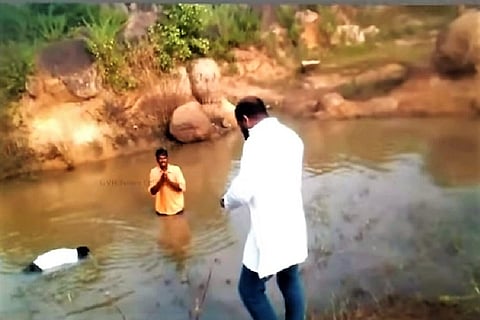 2 Dalits 'punished' in Telangana allegedly by BJP man, forced to dip in muddy water