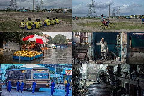 Collage of photographs taken by North Chennai's students