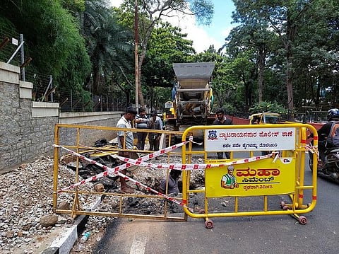 Bengaluru road fixed for PM caves in
