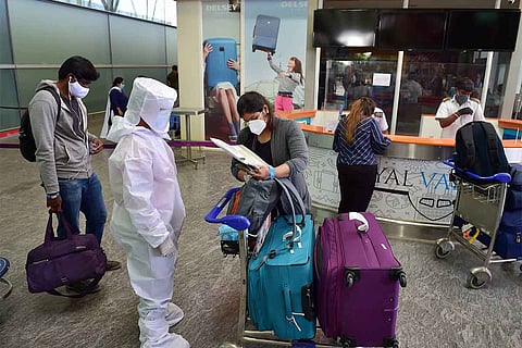 People being screened at airports