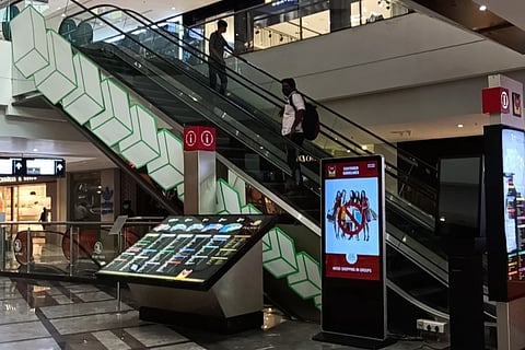 Customers at Phoenix Mall in Velachery, Chennai