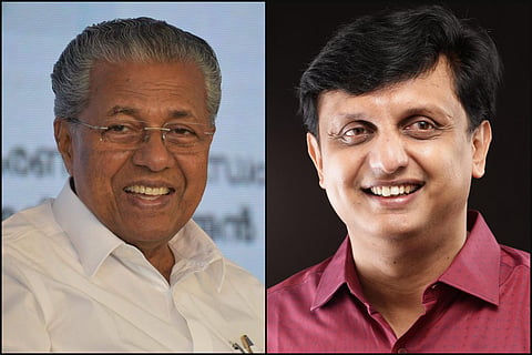 Pinarayi Vijayan and Mohammed Riyas