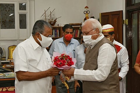 Pinarayi Vijayan and Governor Arif Mohammad Khan