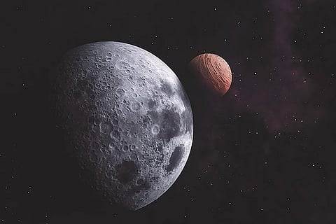 The Earth and Moon