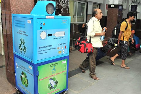 Railways to install plastic bottle crushing machines at 2,000 stations