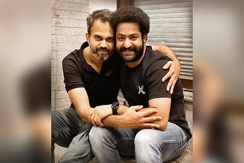 Director Prashanth Neel is seen on the left and actor Jr NTR is seen on the right side of the image.