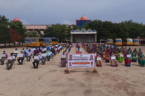 No salary for 3 months, scores of pvt school teachers in Tamil Nadu protest