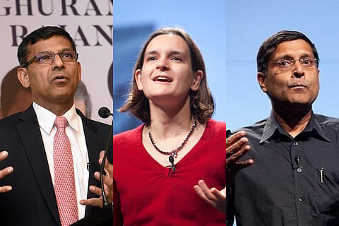 Raghuram Rajan, Esther Duflo and Arvind Subramanian