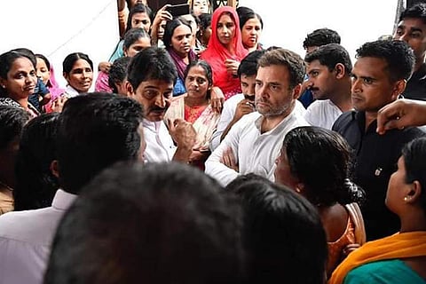 Wayanad MP Rahul Gandhi visits flood-hit Kerala, seeks help from PM Modi