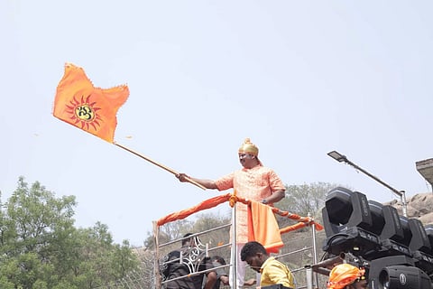 Raja Singh at the Ram Navami event in Hyderabad