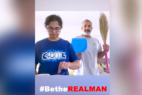 Watch: SS Rajamouli posts video of him doing housework for Twitter challenge