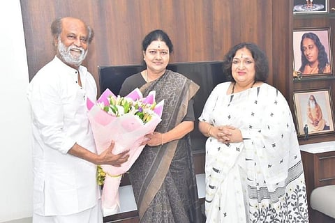 Rajinikanth, Sasikala and Latha Rajinikanth