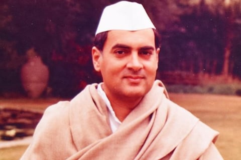 Former Prime Minister Rajiv Gandhi