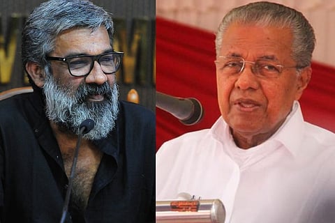 Collage or director Ranjith and Kerala Chief Minister Pinarayi Vijayan