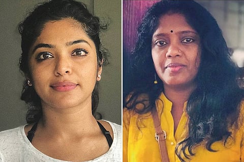 Rima Kallingal and Mrudula Sasidharan collage