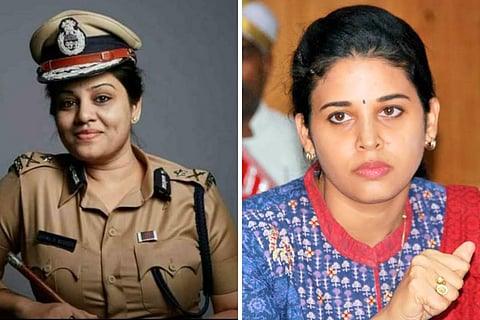 IPS officer Roopa D and IAS officer Rohini Sindhuri