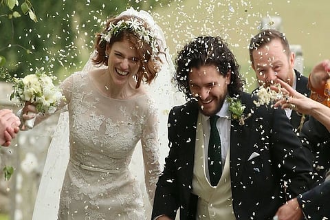 'Game of Thrones' co-stars Kit Harington and Rose Leslie get married in Scotland