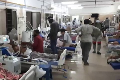 COVID patients in Ruia government hospital in Tirupati