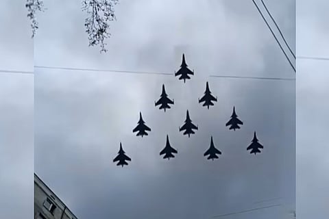 A screenshot from the old video which is being shared in light of the Russia Ukraine conflict