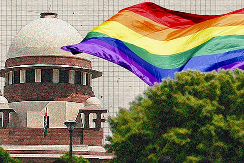 Supreme Court and rainbow flag