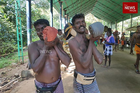 Through fatigue and pain, Sabarimala’s palanquin bearers ferry pilgrims to the temple